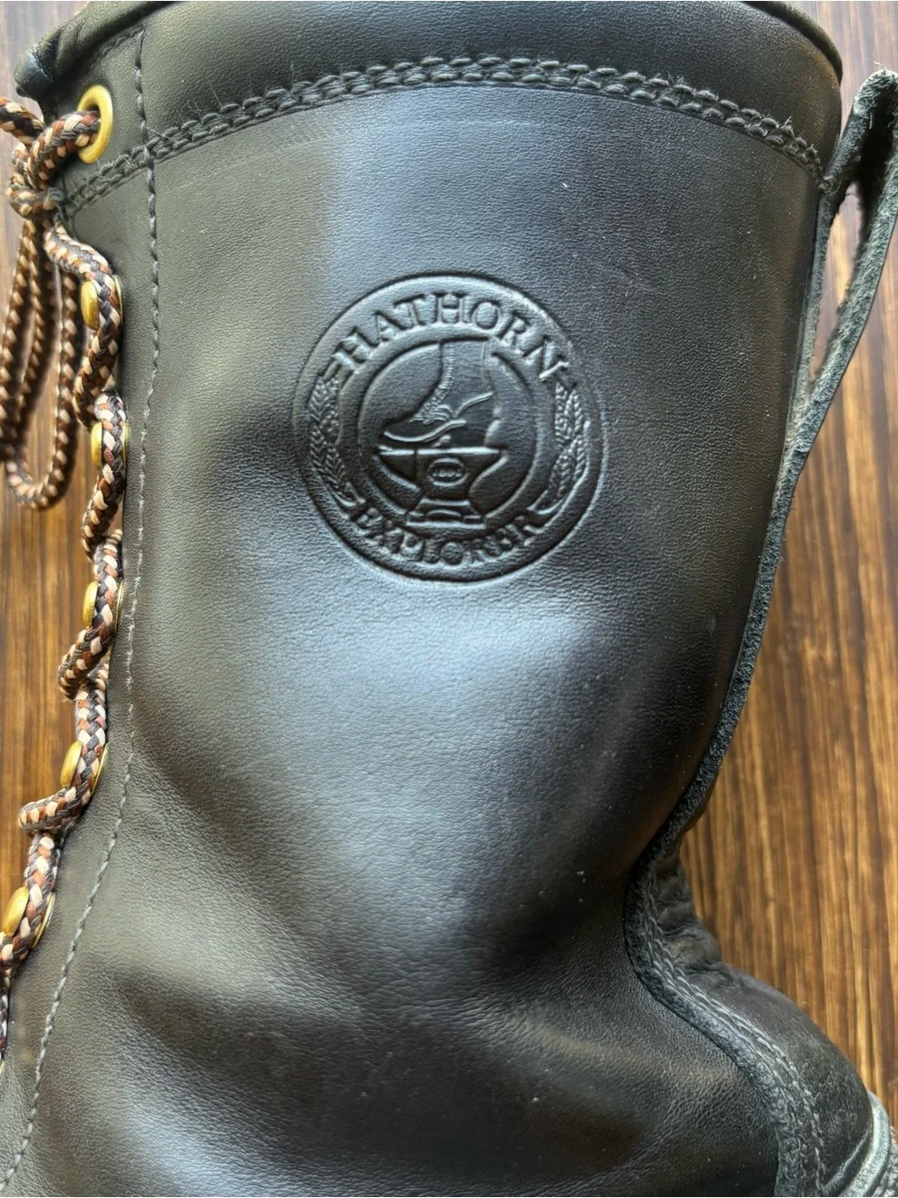 Men's Black Leather Hathorn Explorer Wild-land Fire Boots